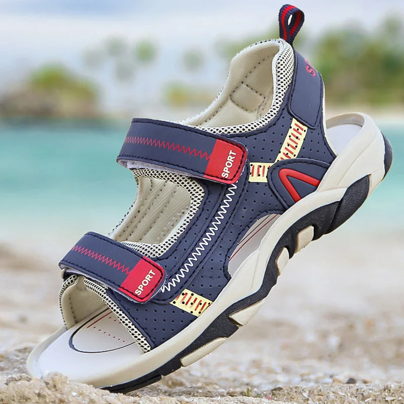 Kids Sport Sandals for Boys Breathable Outdoor Soft Sole Beach Shoes Summer Children's Casual Walking Sandals Anti-Slip