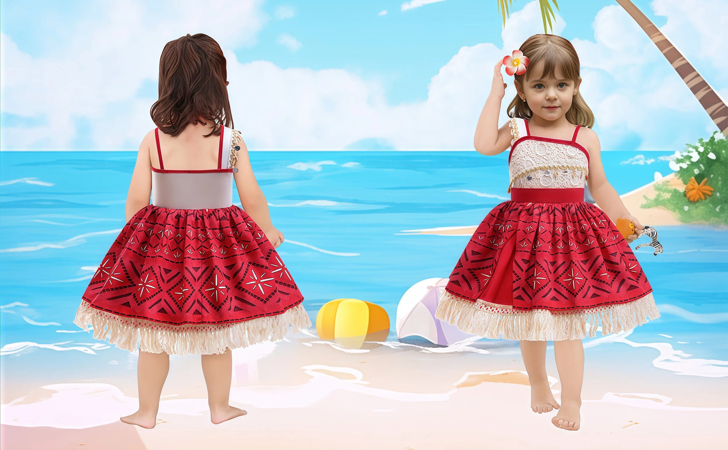 Dress Halloween Birthday Party Adventure Princess Costume Girls Fancy Carnival Clothes Children Vaiana Outfits