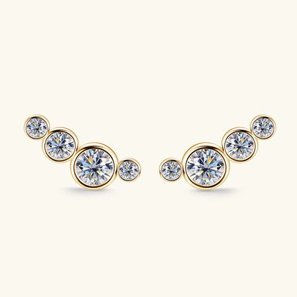 3mm Bezel Moissanite Earrings Original 925 Sterling Silver D Color Diamond Bubble Earrings Ear Stud for Women Fine Jewelry