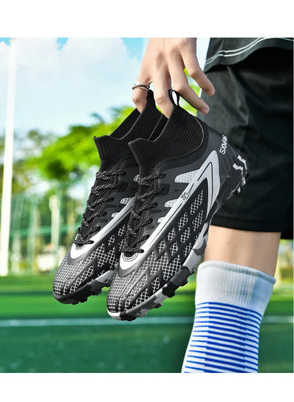 Double star youth football shoes, TF nail grip anti slip, unisex match training specific football shoes
