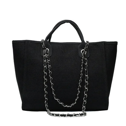 Fashion Make Up Designer Big Women's 2025 New Korean Fashion Casual Large Capacity Shoulder Crossbody Chain Tote Bag