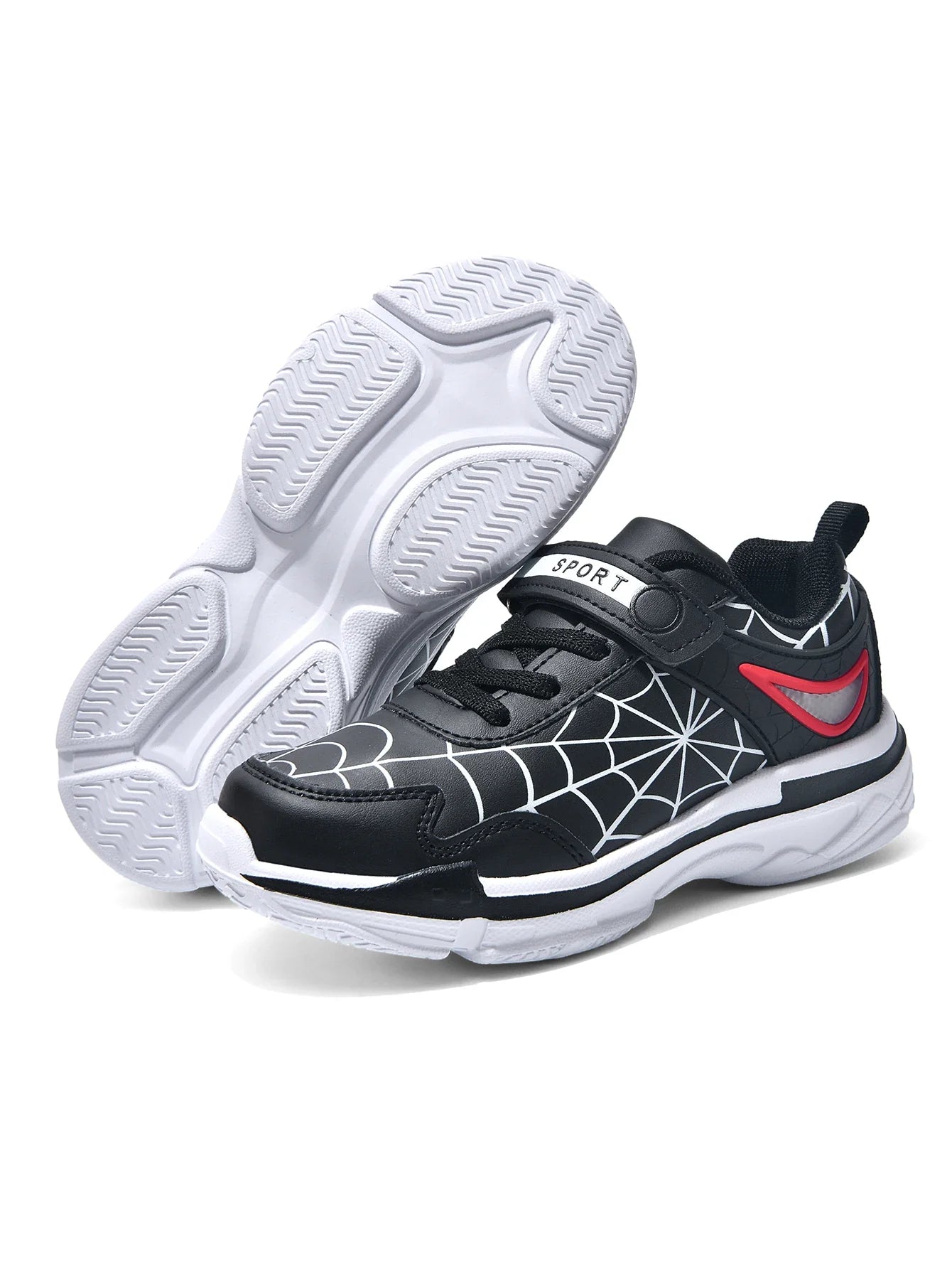 New children's shoes boys cartoon spider sneakers students casual light running shoes children's non-slip basketball shoes 26-38