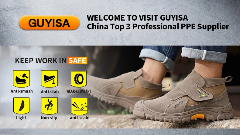Men's work shoes welder series four-season mid-top