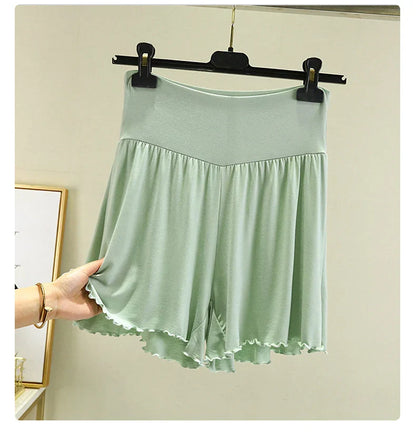 Modal Summer Shorts Sleep Bottoms Women Pure Color Casual Sleepwear Pants 2026 Loose Short Home Wide Leg Pants