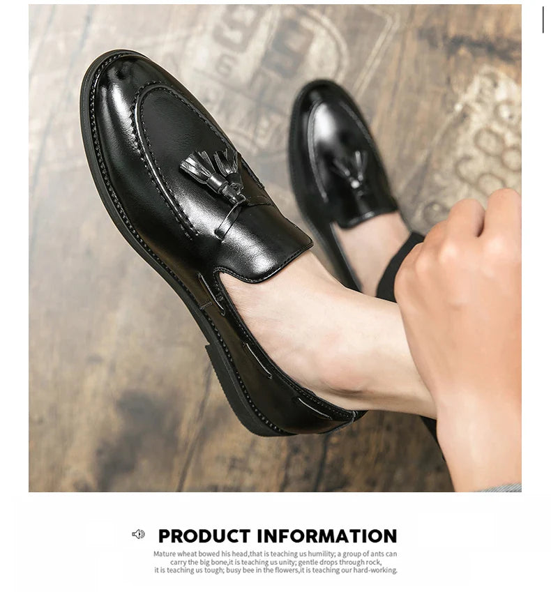 Classic Men Casual Loafers Driving Shoes Moccasin 2025 Fashion Male Comfortable Summer Leather Shoes Men Lazy Tassel Dress Shoes