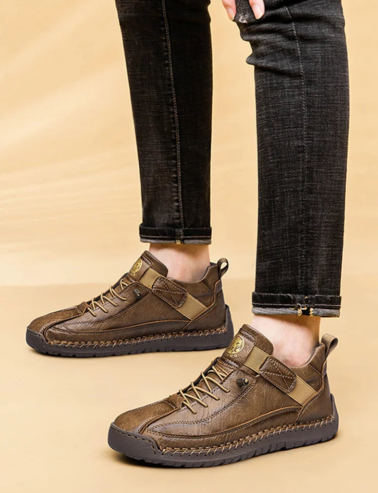 Handmade Men's High-Top Sport Casual Boots Breathable Outdoor Wear with Extended Size Options Classic Ankle Boots