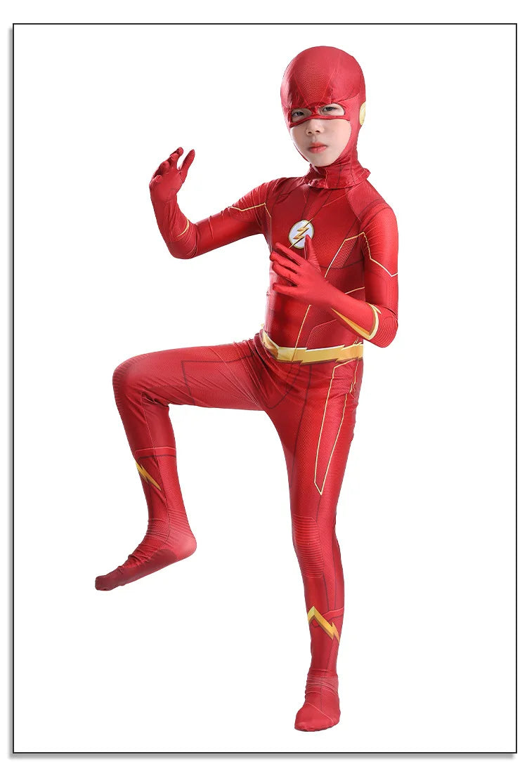Halloween 3D  Costume Spandex Costume Superhero Luxury Bodysuit Adult Kids Bodysuit Cosplay Superhero Flash Bodysuit
