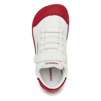 Boys Girls Barefoot Shoes Kids Wide Toe Minimalist Sneakers Lightweight Hook Loop Artificial Leather Fabric Shoes