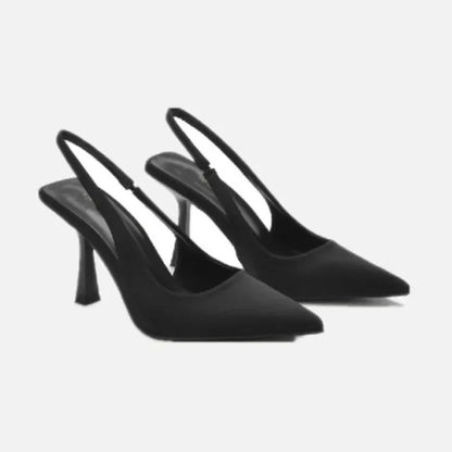 Summer Women Heels Sandals Red Pointed Slingback Sandals Shoes Green Black Purple Kitten Heels Party Prom Ladies Stilettos