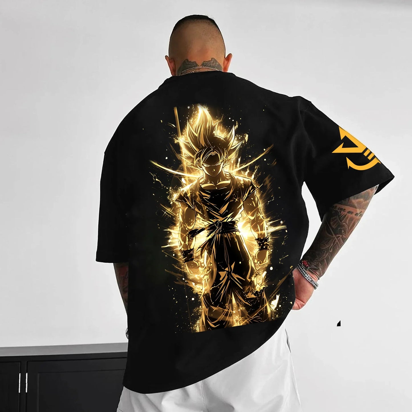 Animation T-Shirt Men's Street Hip Hop Loose Casual Trend Children's Parent-Child Short Sleeve Top