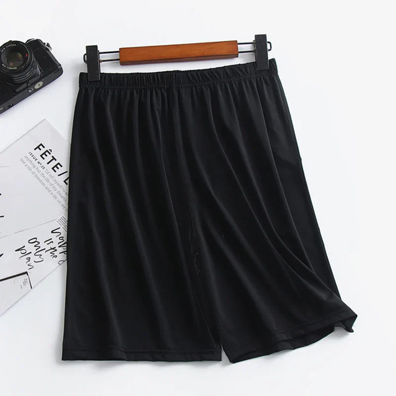 Ice Silk Summer Large Size Men's Shorts Modal Casual Sleep Pants Thin Cool Loose Shorts Sleepwear Mens Sleep Bottoms Homewear