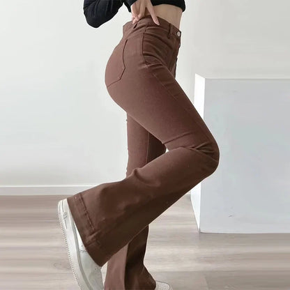 Women Flared Jeans Loose Denim Pants