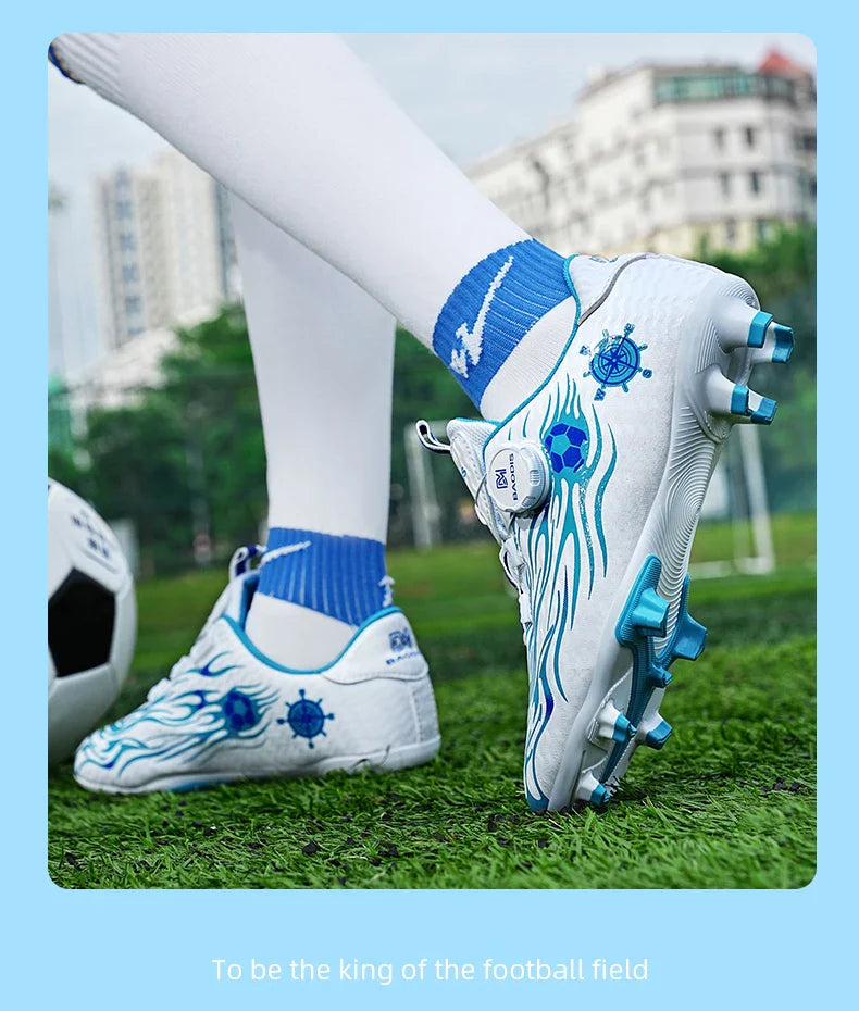 New Children Soccer Cleats Football Boots TF FG Anti-Slip Comfortable Training Shoes Outdoor Indoor Sneakers for Kids Boys Girls