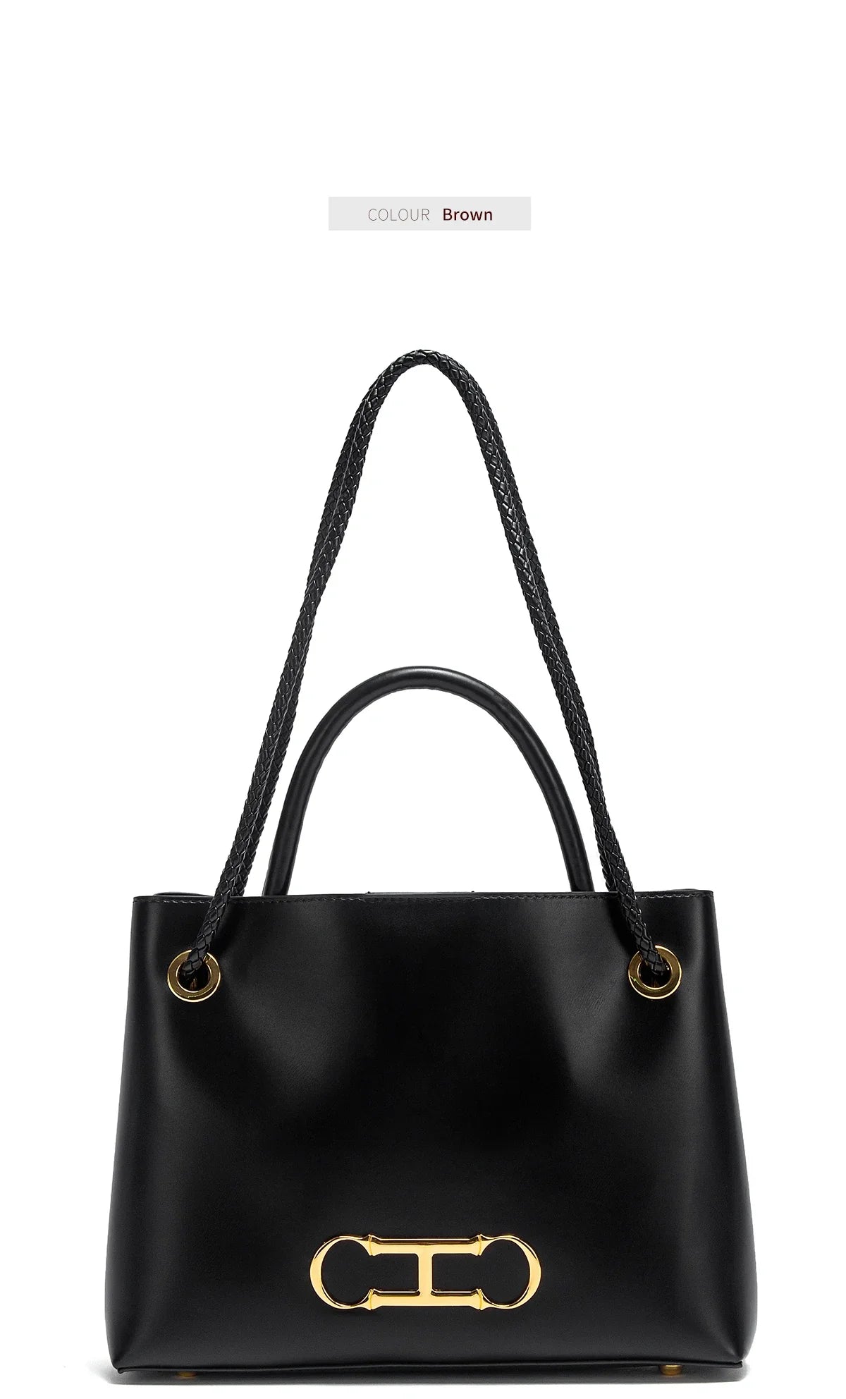 Women's handbag 2025 autumn new black minimalist tote bag dual-use commuting women's bag