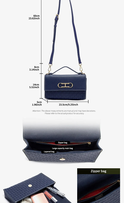 Crossbody Bag Brand Women's Bag Letter Print Leather Compact Elegant Handbag Tote Bag Exquisite Fashion Women's Bag