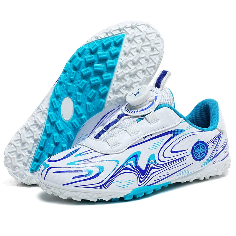 Kids Soccer Cleats Boys Girls Professional Football Shoes FG/TF Grass Training Non-Slip Athletic Sneakers Breathable Comfortable