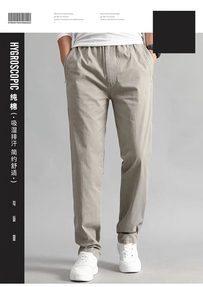 Explosions men's overalls casual pants cotton loose summer thin fashion long pants men's pants.