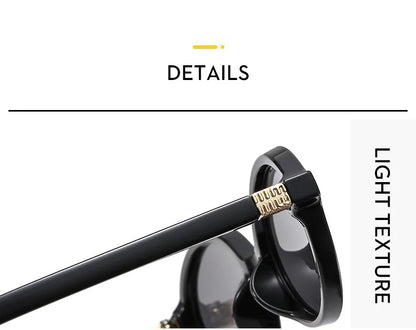 New Oval sunglasses For women Fashion Brand Black Small Frame Sun Glasses Female Retro Clear Lenses Eyewear Lady Trendy UV400