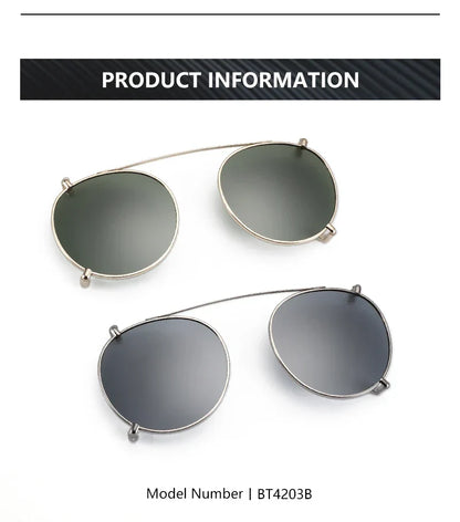 Steampunk Style Glasses (Anti Blue Light Blocking Eyewear) + Clip Lenses（Polarized Sunglasses Clips）for Women Men