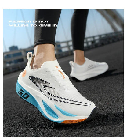 Carbon Plate Running Shoes Professional Marathon Racing Lightweight Bounce Cushion Breathable Sports Sneakers