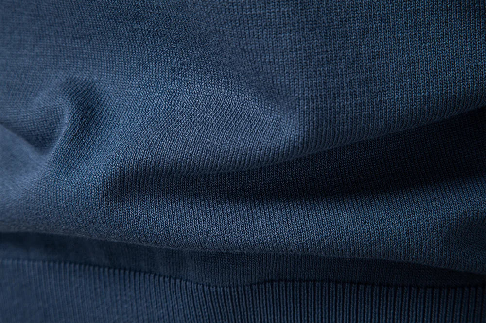 2025 Men's Modern Henley Polo Solid Color Long Sleeve Fashion Forward Cut Luxury Business Social Premium Male Top