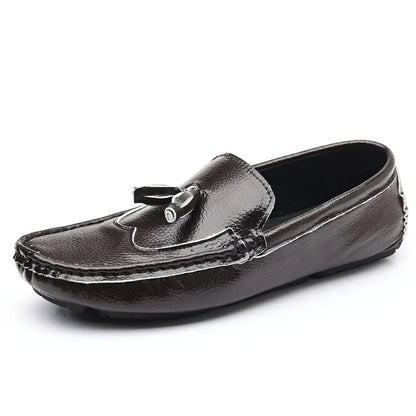 2024 Leather Men Footwear Slip on Man Shoes High Quality Wedding Party Mens Casual Shoes Breath Driving Lazy Loafers Moccasins
