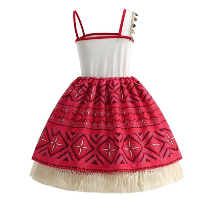New Movie Moano 2 Girl Dress 2026 Halloween Party Ocean Adventure Costume Princess Clothes Children Vaiana Outfit Dress