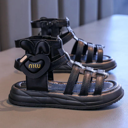 2026 Fashion Kids Sandals Children's Design Hollow-out Multicolor Sport Sandals Soft Flat Strappy Sandals Girls Cute Beach Shoes