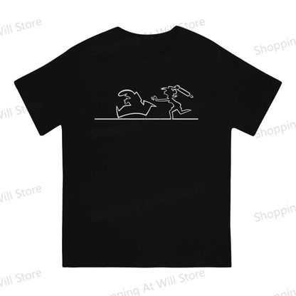 men's and women's casual T-shirts La Linea The Line Osvaldo Cavandoli TV Round neck short sleeved T-shirt Street Clothing S-6XL