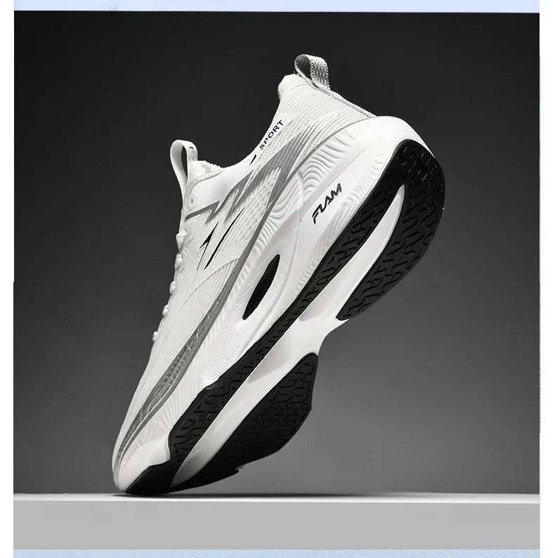 Men Sports Running Shoes Carbon Board Air Cushion Breathable Lightweight Women's Comfortable Athletic Nonskid Sneakers