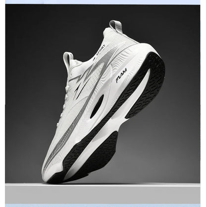 Men Sports Running Shoes Carbon Board Air Cushion Breathable Lightweight Women's Comfortable Athletic Nonskid Sneakers