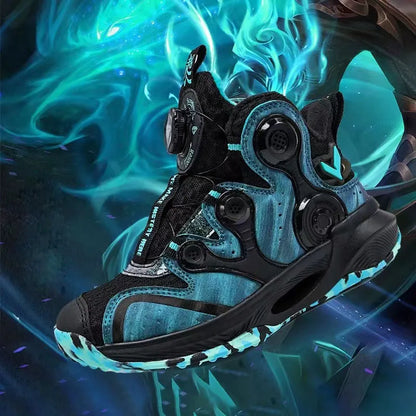 Kids Basketball Shoes Boys Air Cushion Sneakers Non-Slip Comfortable Outdoor Sports Shoes