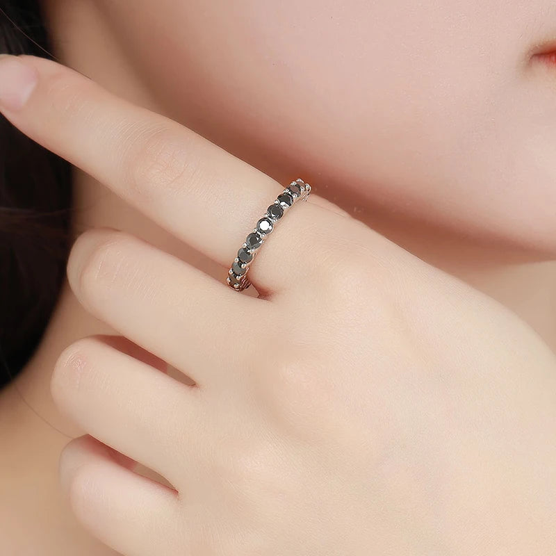 3mm Certified Moissanite Rings for Women Full Diamond Sparkling Bride Jewelry Wholesale 100% 925 Sterling Silver 9 Color
