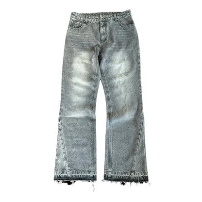 Y2K Retro Jeans Light Color Dollar Pattern Embroidery Splice Denim Pants Gothic Hip Hop Streetwear Men Women Fashion Baggy Pants