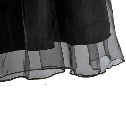 Girl Costume Kids Cosplay Black Princess Dress Children Pageant Dinner Dress Girl Halloween Party Dancing Clothing