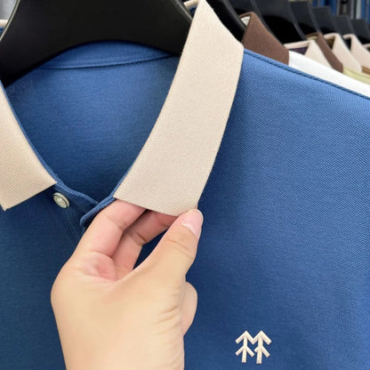 Design Brand Men's Polo Shirt Lapel Exquisite Embroid Long Sleeve Autumn New Breathable T-Shirt Business Leisure Trend Men'swear