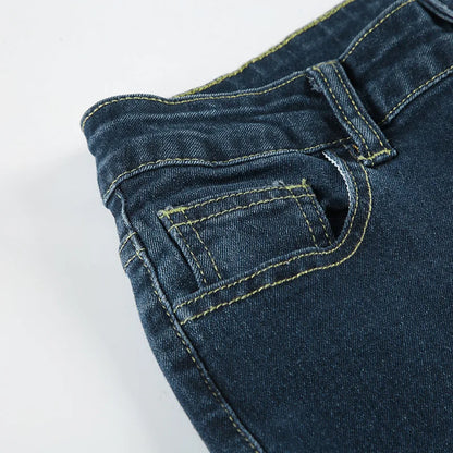 Women Retro Y2k Jeans Baggy Floral Embroidery Jeans Vintage 2000s Low Rise Flared Denim Pants High Street Basic Trousers