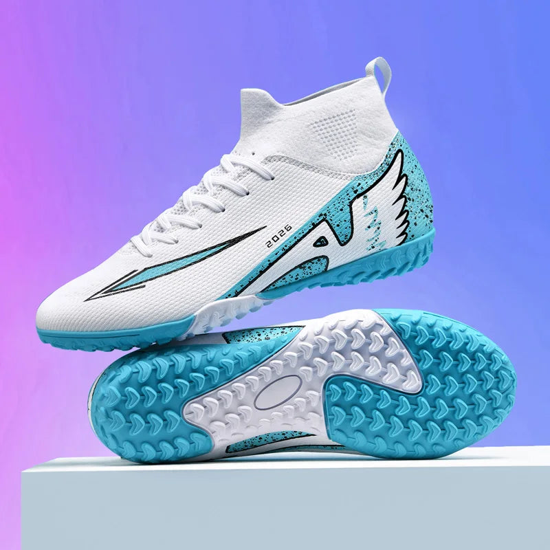 New Men Soccer Shoes Outdoor High Ankle Non-Slip Sports Shoes Ultralight Indoor Football Boots High-quality Futsal Non-Slip