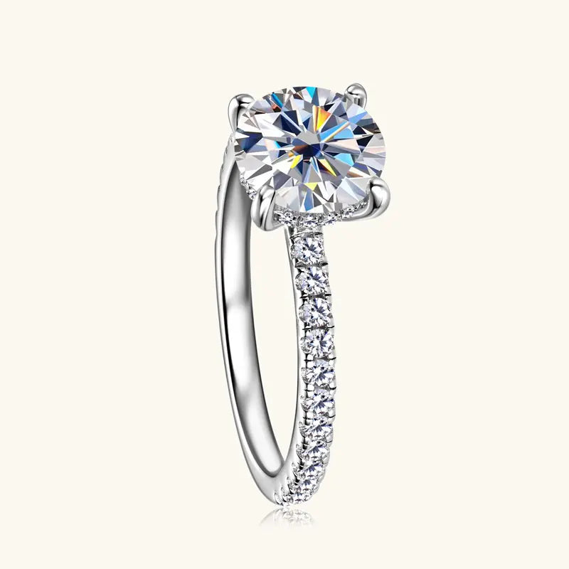 2CT Moissanite Engagement Wedding Ring for Women 925 Sterling Silver Rings Promise Finger Jewelry Sparking Lab Diamond 8mm