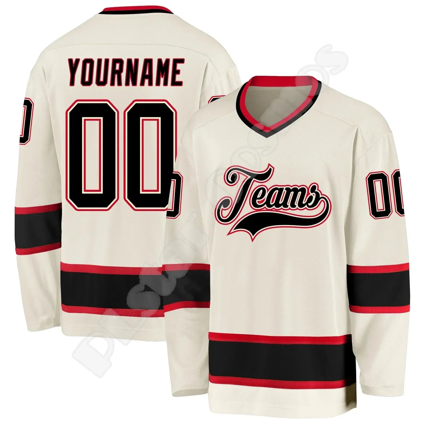 NewFashion Hockey Jersey Custom Name Team Logo Number Colorful Pullover Long Sleeves 3DPrint Harajuku Casual Funny Sweatshirts A