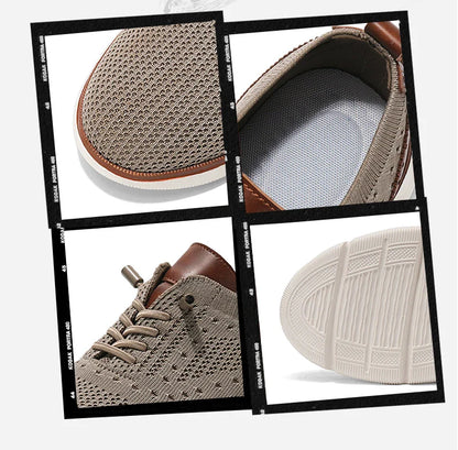 Large Size Comfortable Men's Shoes Light Fashion Casual Sports Shoes Breathable Flying Mesh Top Loafers