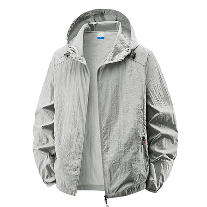 Fast Ship Summer Jackets Men Hooded Windbreaker Coats Camping Sunscreen Clothing Men Ultrathin Fishing Wearing Man Sportswear
