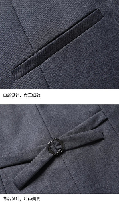 Terno Boutique Moda Masculina Negócios (Blazer + Colete + Calça) Terno Masculino Casamento Casual Profissional Formal 3 Peças M-6XL