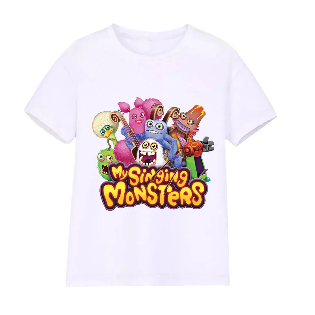Summer Kids Cartoon Print Sport Clothing Suit Monsters Boys Casual Outfits Children Breathable T Shirt Pocket Shorts 2 Piece Set
