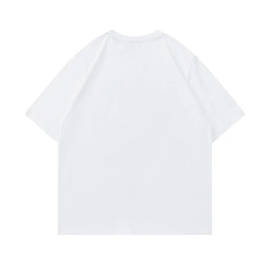 Men's Streetwear Pattern T-shirt - Bold Letter Printed Loose Casual T-shirt, Vibrant Summer Short sleeved Pure Cotton T-shirt St