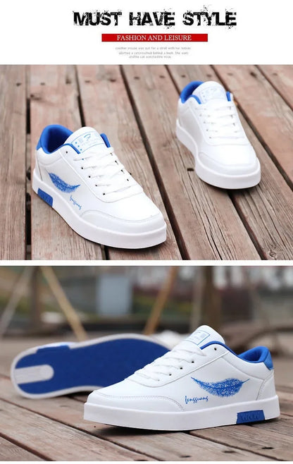 Summer Men's White Sports Shoes Fashion Male leather casual Shoes