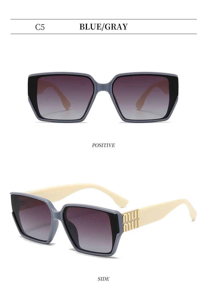Designer Sunglasses for Women and Men Stylish Square Luxury Glasses Unisex Trend Vintage Shades UV400