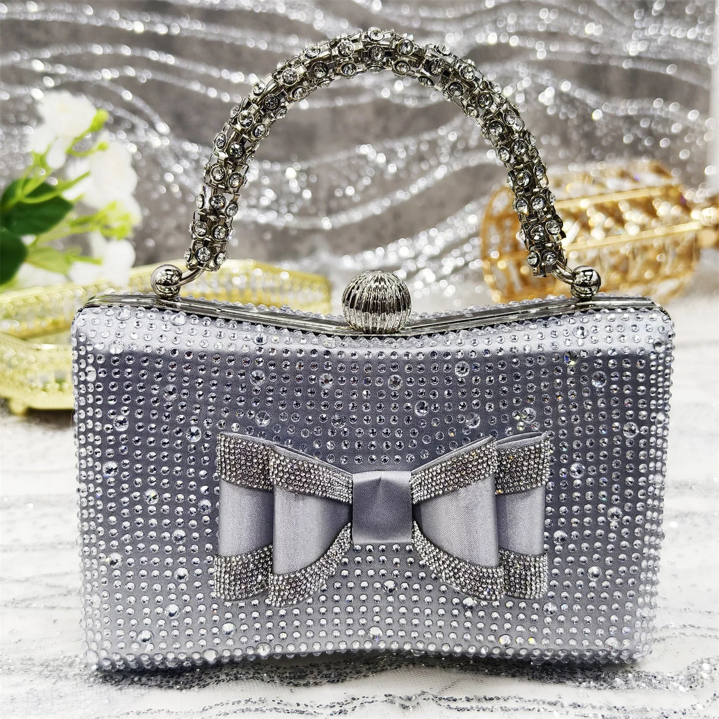 Italy Design 2025 New INS Shoes and Bag to Match Wine Colour Pointed-Toe Rhinestone Bow Party Women's High Heels