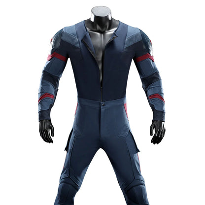 High Quality Adult Superhero Captain Steven Rogers Cosplay Costume Battle Uniform Costume  Halloween Carnival Helmet Boots