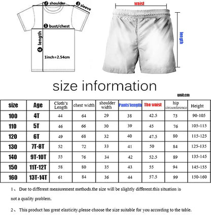 Kids Summer Tshirt Set Boys Spider-Man Trendy 2 Piece Hulk Iron Man Spiderman Outfit